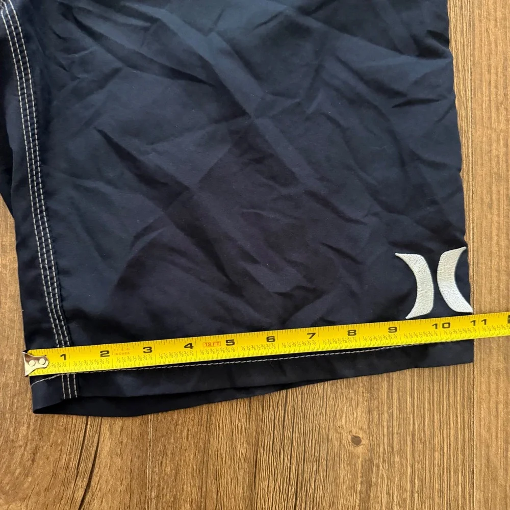 Hurley Board Shorts Mens 33 Navy Blue Contrast Stitch Cargo Pocket Surf Beach - Picture 10 of 12